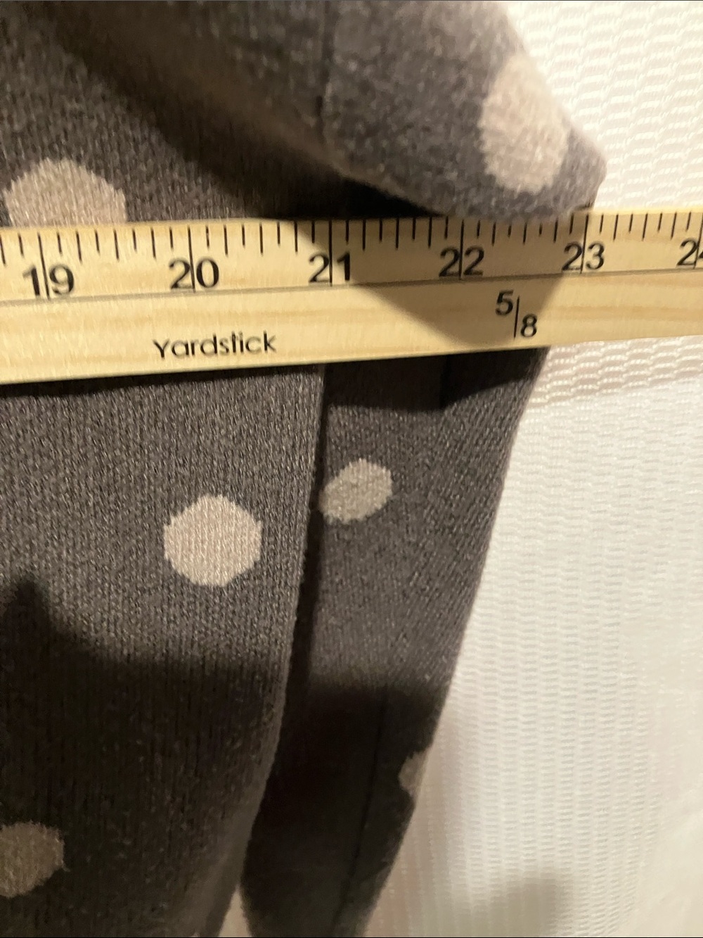 tea n rose Taupe Crewneck Sweater with Cream Polka Dots - Picture 5 of 8